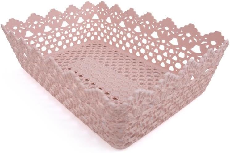 DAISO Floral Pattern Basket - Pink - Image 3